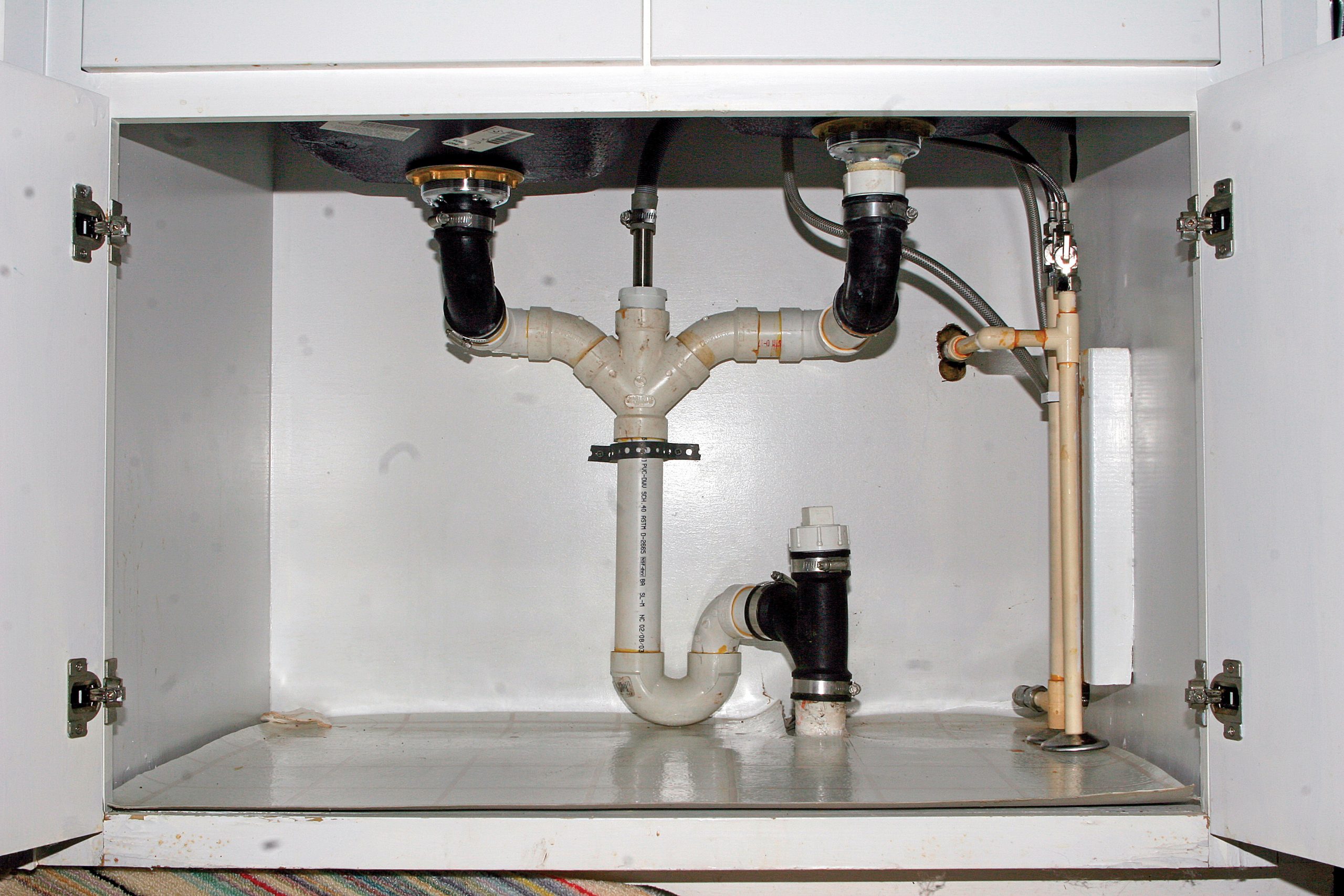 kitchen sink drain layout