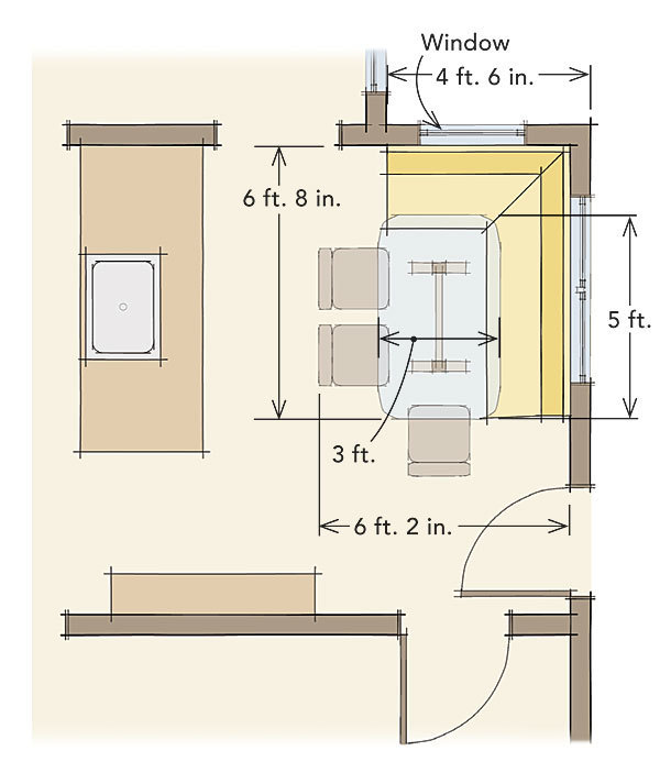 Breakfast Nook Sketch With Dimensions Interior Design Boards