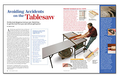 Read Gary Katz's article on tablesaw safety